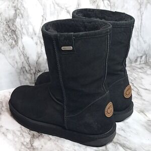 EMU Women's Lo Paterson‎ Winter Boots W-F7/M-H6 Black Suede Upper Sheepskin